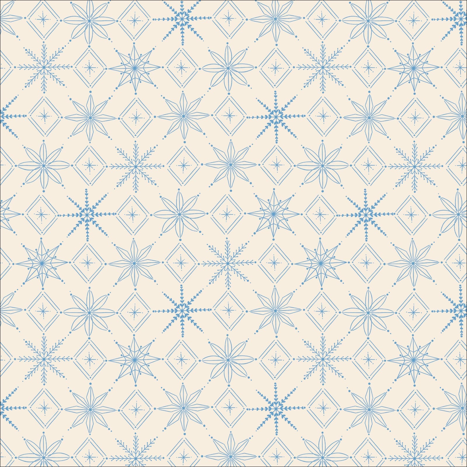 Snowflakes Cream Fabric | Warm & Cozy