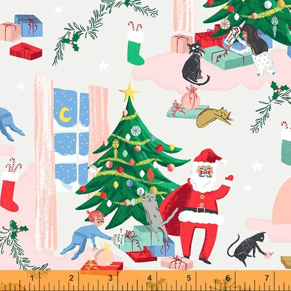 Christmas Charms - Present Peeking Fabric