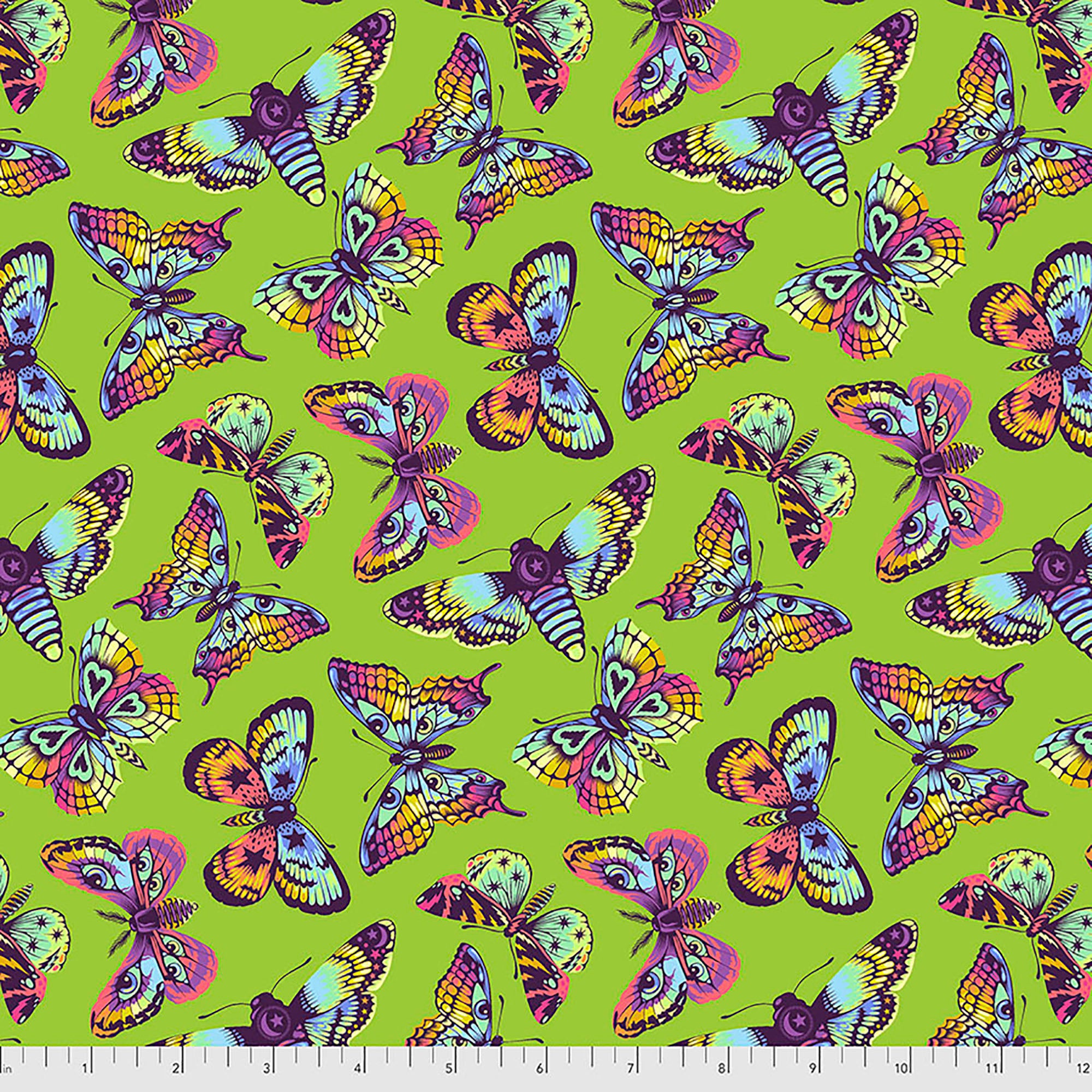 Daydreamer - Butterfly Kisses - Avocado Fabric