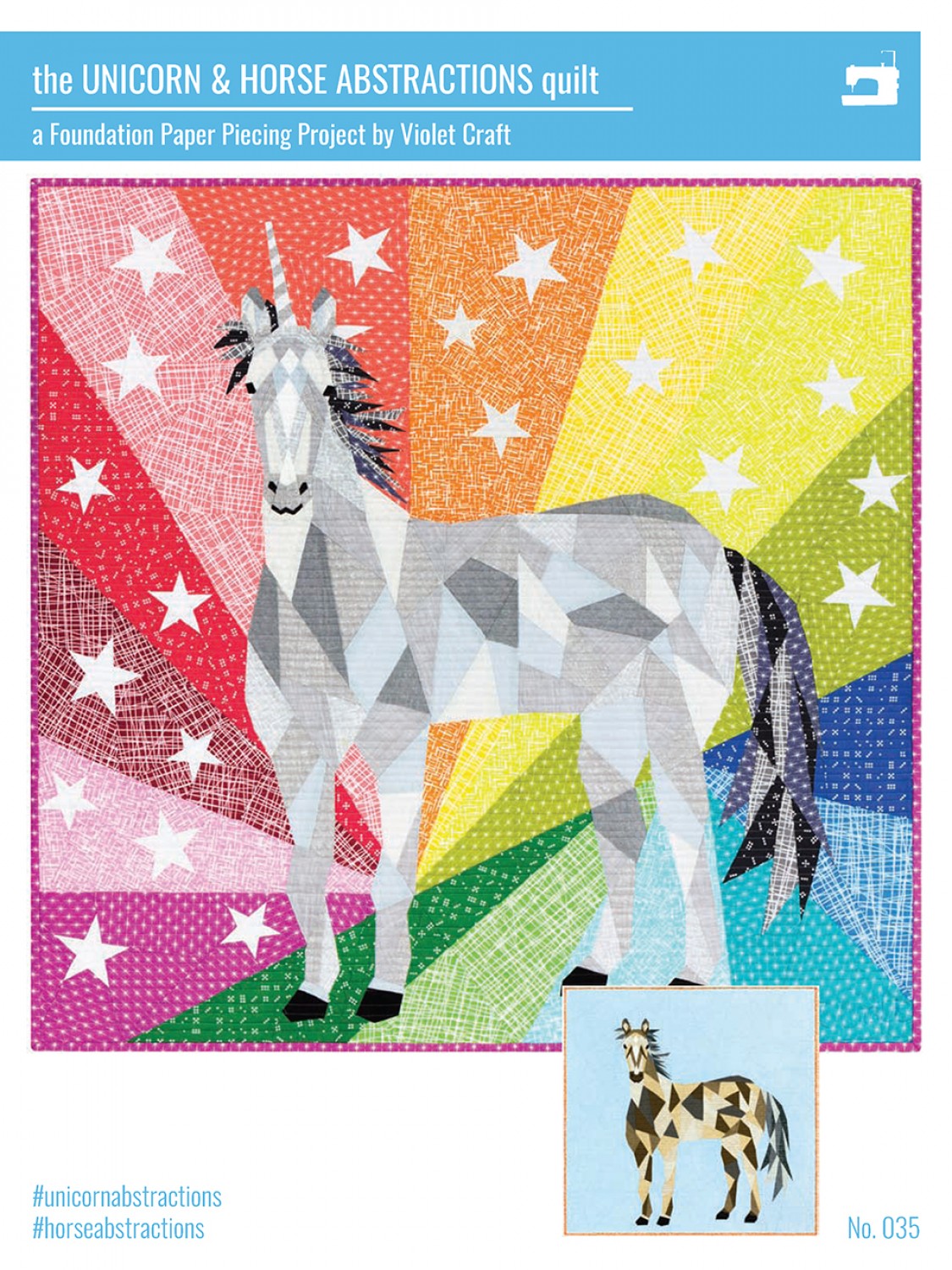 Unicorn & Horse Abstraction Quilt Pattern