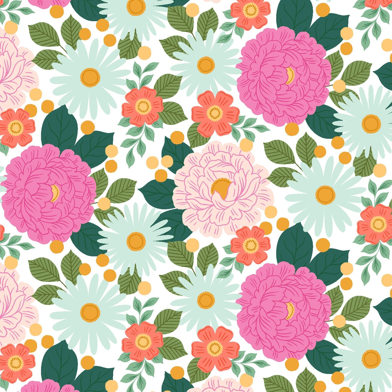 Floral Daydream First Light Fabric | Wildflora
