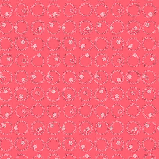 Lucky Charms - Clovers Pink Fabric