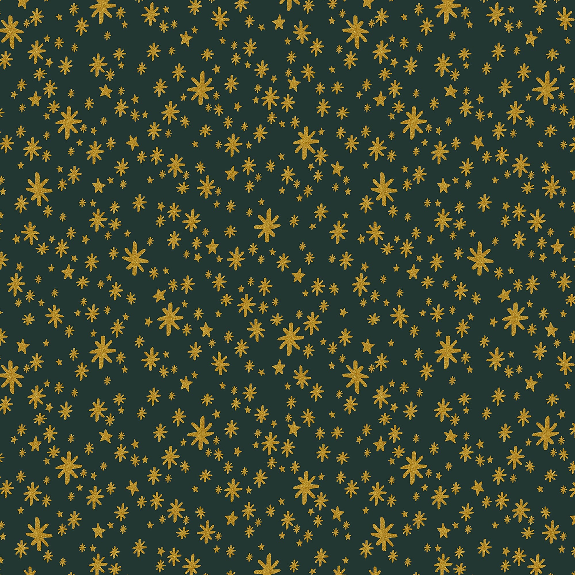 Holiday Classics - Starry Night Evergreen Fabric
