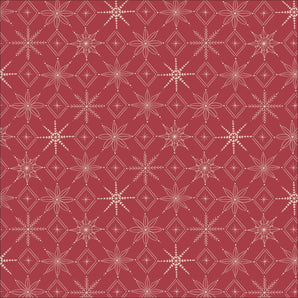 Snowflakes Red Fabric | Warm & Cozy