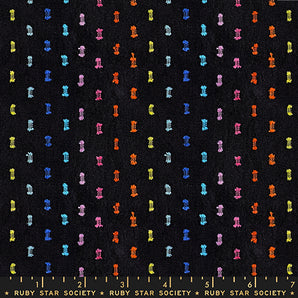 Warp Weft Mystic Fable Black Flicker Wovens Dot