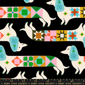 1 800 Notion - Quilty Dog Novelty Retro Vintage Black