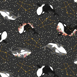 Cosmic Sea - Queen of the Sea - Midnight Fabric