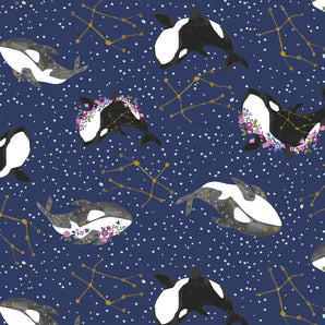 Cosmic Sea - Queen of the Sea - Purple Rain Fabric