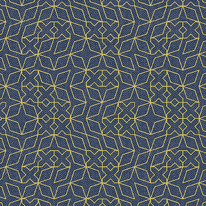 Almost Blue - Stitch in Indigo Metallic Fabric