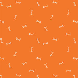 Oh Woof! - Bones Orange Fabric