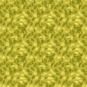 Summer's End - Leaves Evergreen Fabric