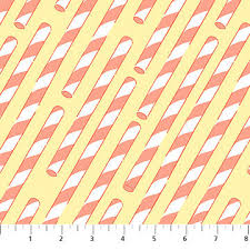 American Road Trip - Straws Yellow Fabric