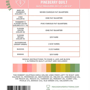 Pineberry Quilt Pattern