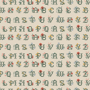 Home Sweet Home - Cross Stitch Letters Linen