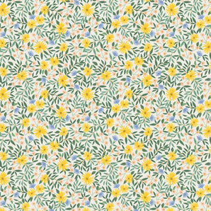 Bramble - Daisy Fields Cream Metallic Fabric