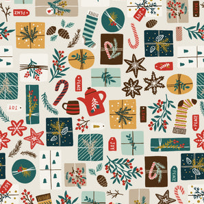 Merry Memories - Opening Presents - Ivory Metallic
