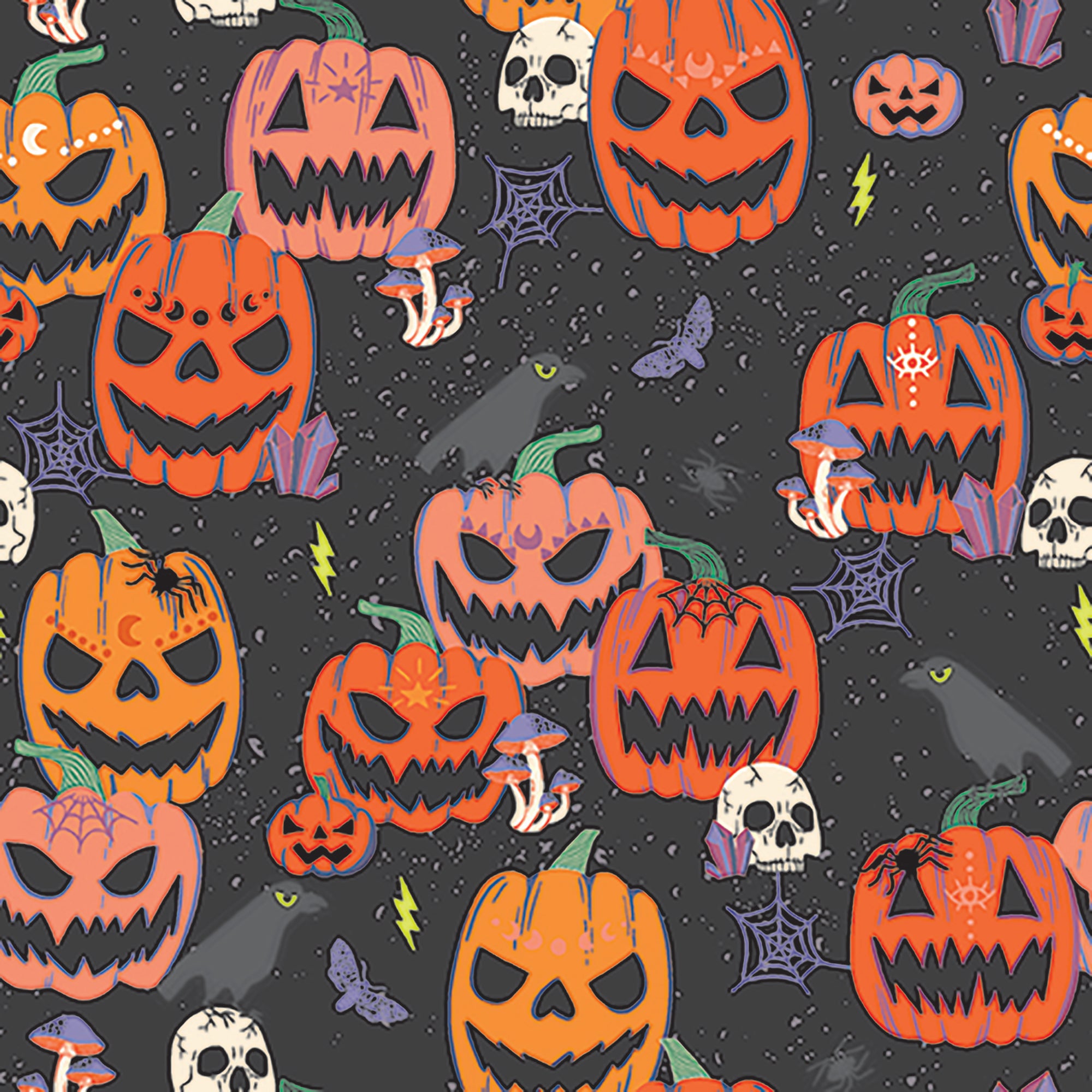 Mystical Halloween - Pumpkin Fright Fabric