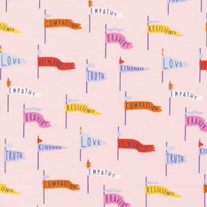 Universal Love - Pennant Power Pink Fabric