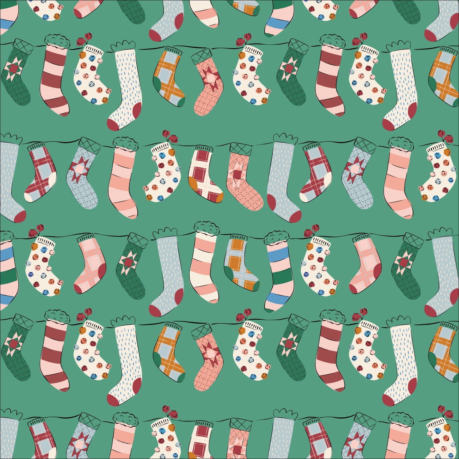 Stockings Multi Fabric | Warm & Cozy