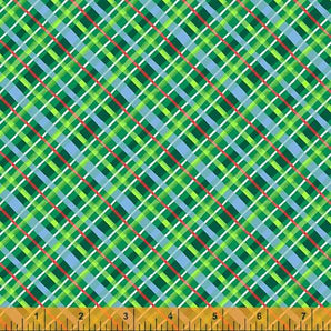 Christmas Charms - All Wrapped Up Dark Green Fabric