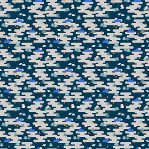 Around the Campfire - Moonlit Mountains Fabric