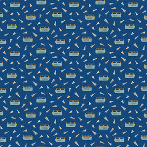 Around the Campfire - Camper Navy Fabric