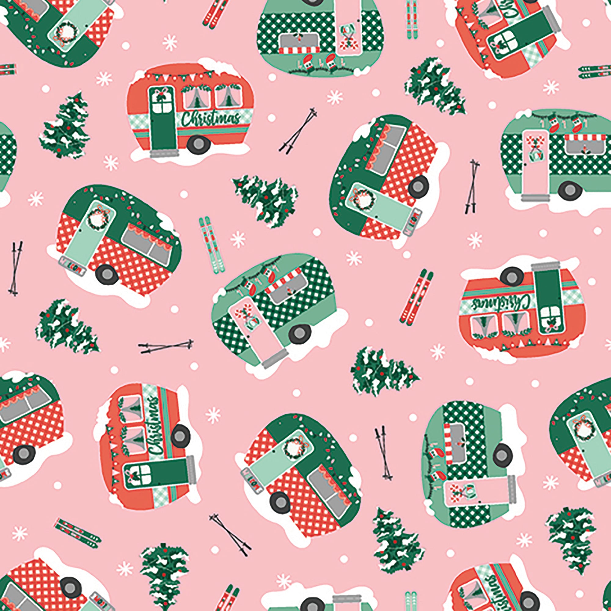 Home For Christmas - Campers Fabric