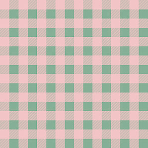 Home For Christmas - Pink Plaid Fabric