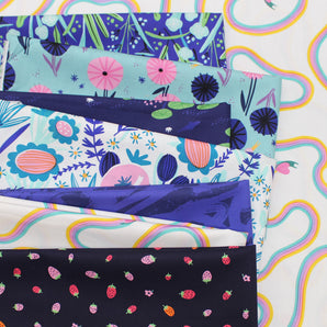 Escargot For It! - Candy Pink Flowers Fabric