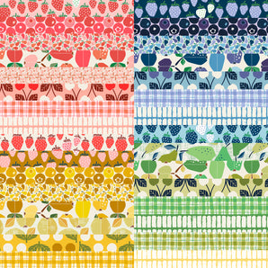 Under the Apple Tree - Pear Blue Fabric