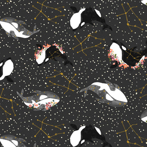 Cosmic Sea - Queen of the Sea - Midnight Fabric