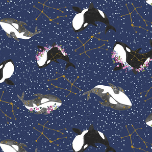 Cosmic Sea - Queen of the Sea - Purple Rain Fabric
