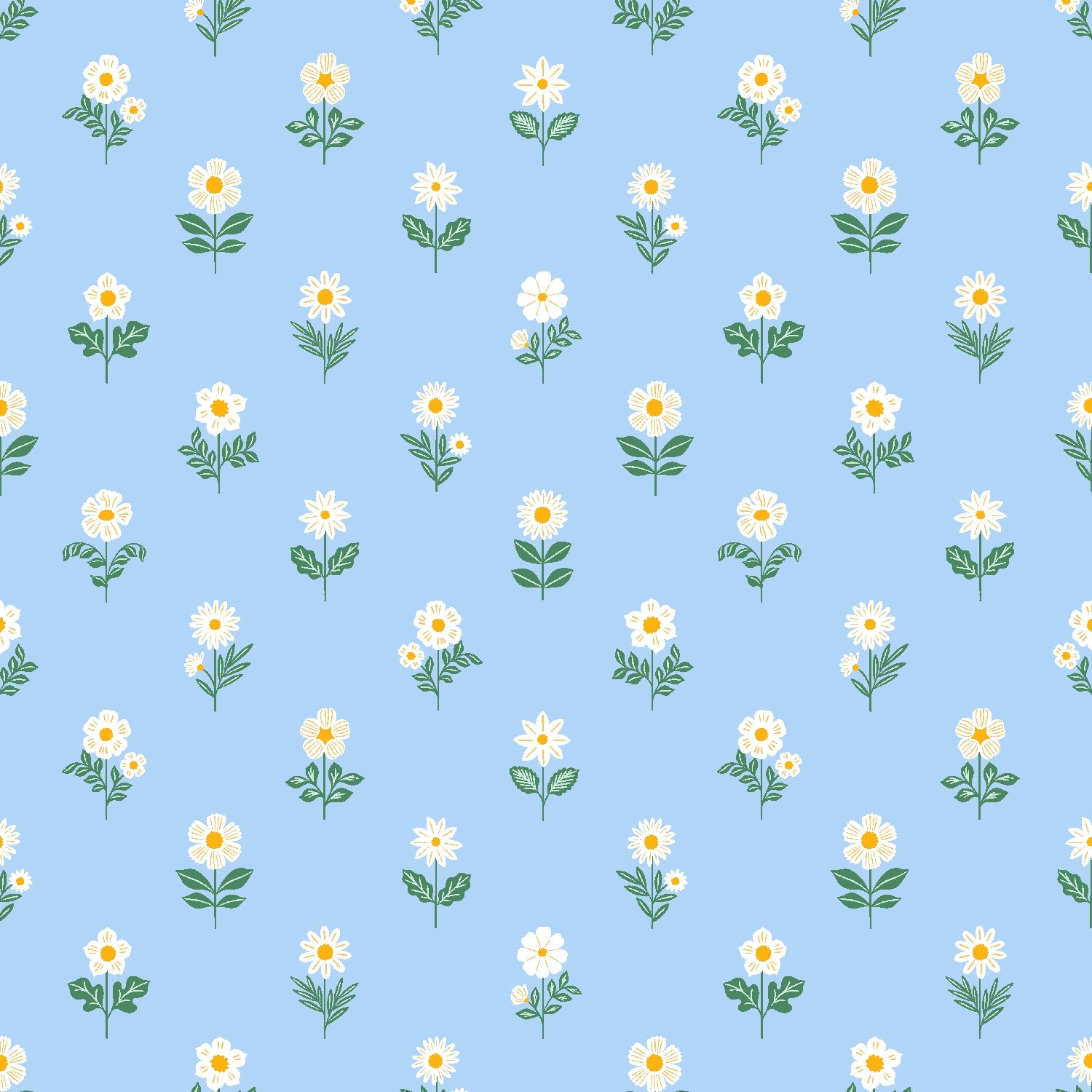 Petit Bouquet Perfect Sky Fabric | Wildflora