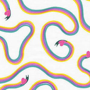 Escargot For It! - Sweet Snail Stripe Fabric