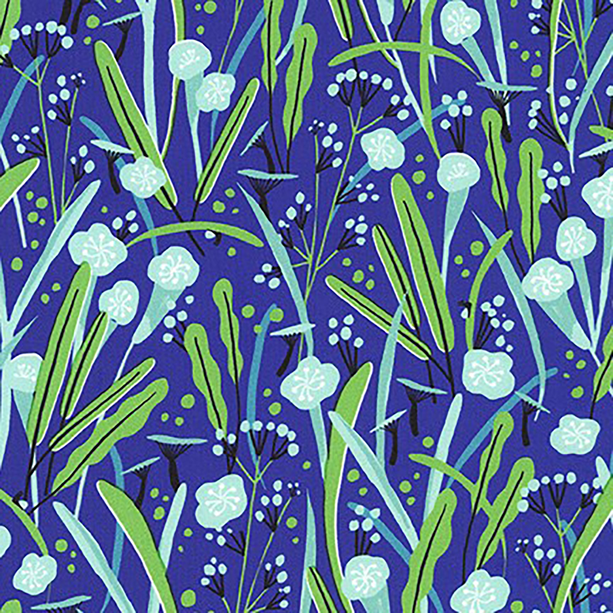 Escargot For It! - Cat Tails Lagoon Fabric