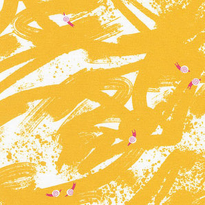 Escargot For It! - Abstract Snails Sunshine Fabric