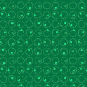 Lucky Charms - Clovers Green Fabric