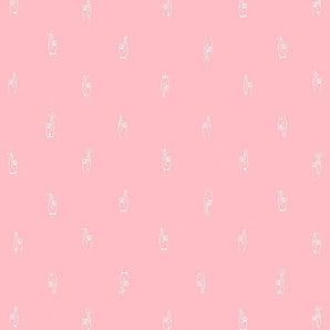 Lucky Charms - Crossed Fingers Light Pink Fabric