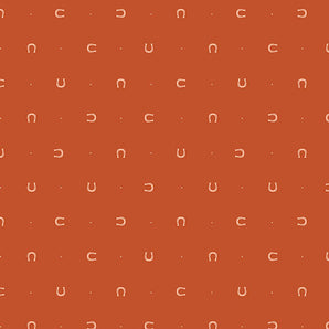 Lucky Charms - Horseshoes Orange Fabric