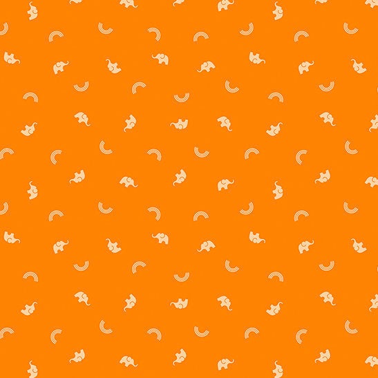 Lucky Charms - Lucky Elephant Orange Fabric