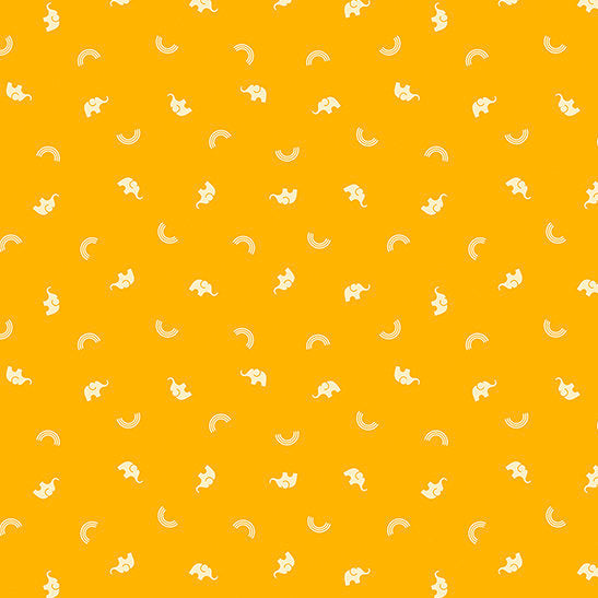 Lucky Charms - Lucky Elephant Yellow Fabric