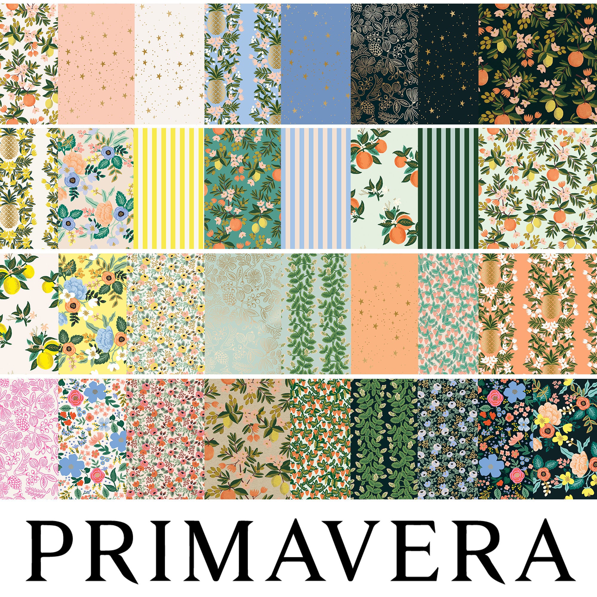 Primavera - Pineapple Stripe Canvas