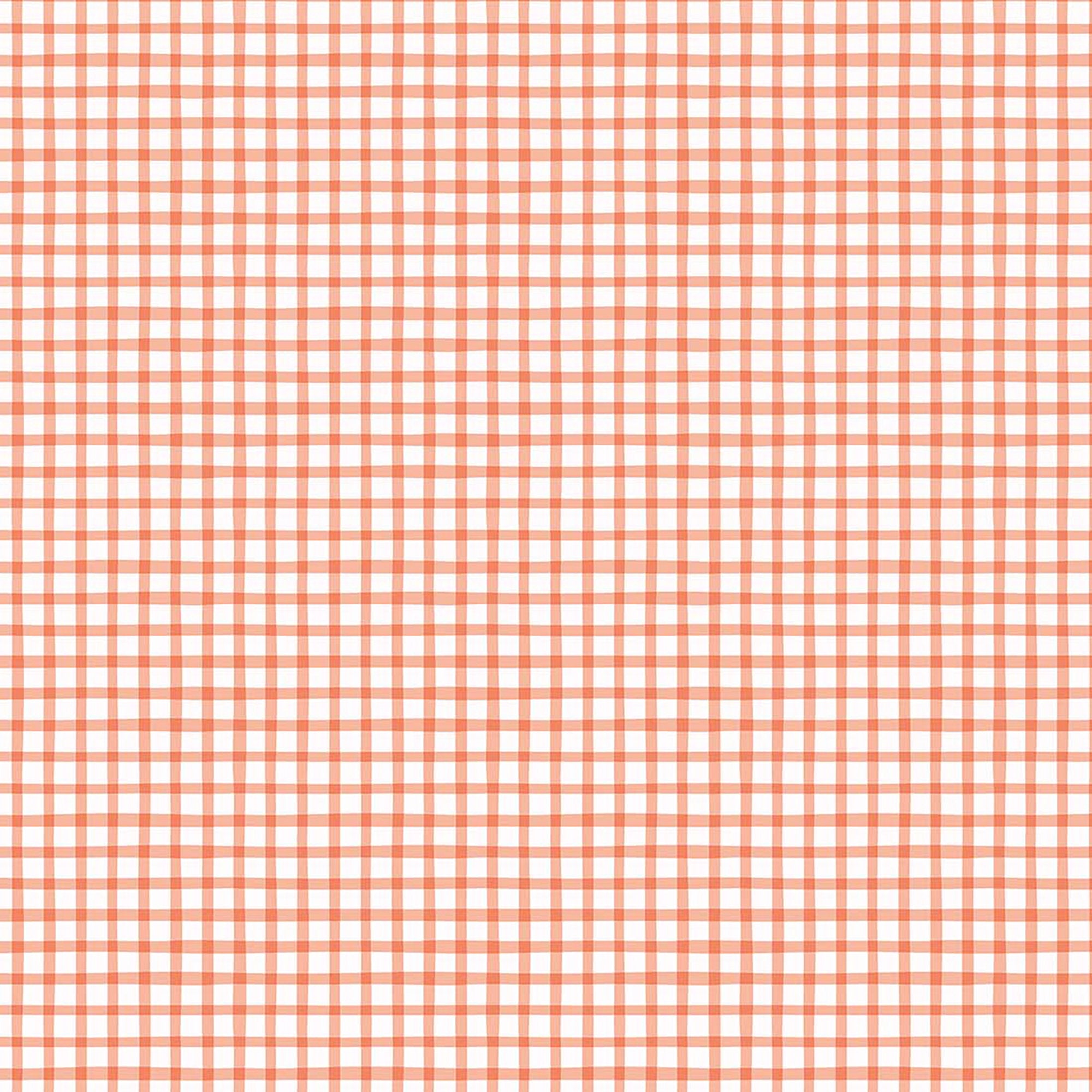 Life in Pattern - Plaid Orange Fabric