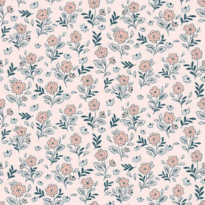 Earth Magic - Floral Cluster - Fairy Pink Fabric