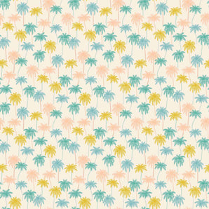 Oasis - Palm Trees Cream Fabric