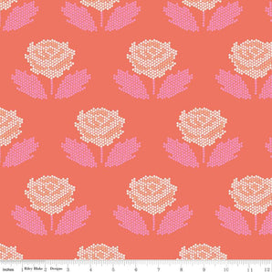 New Dawn - Stitch Coral Fabric