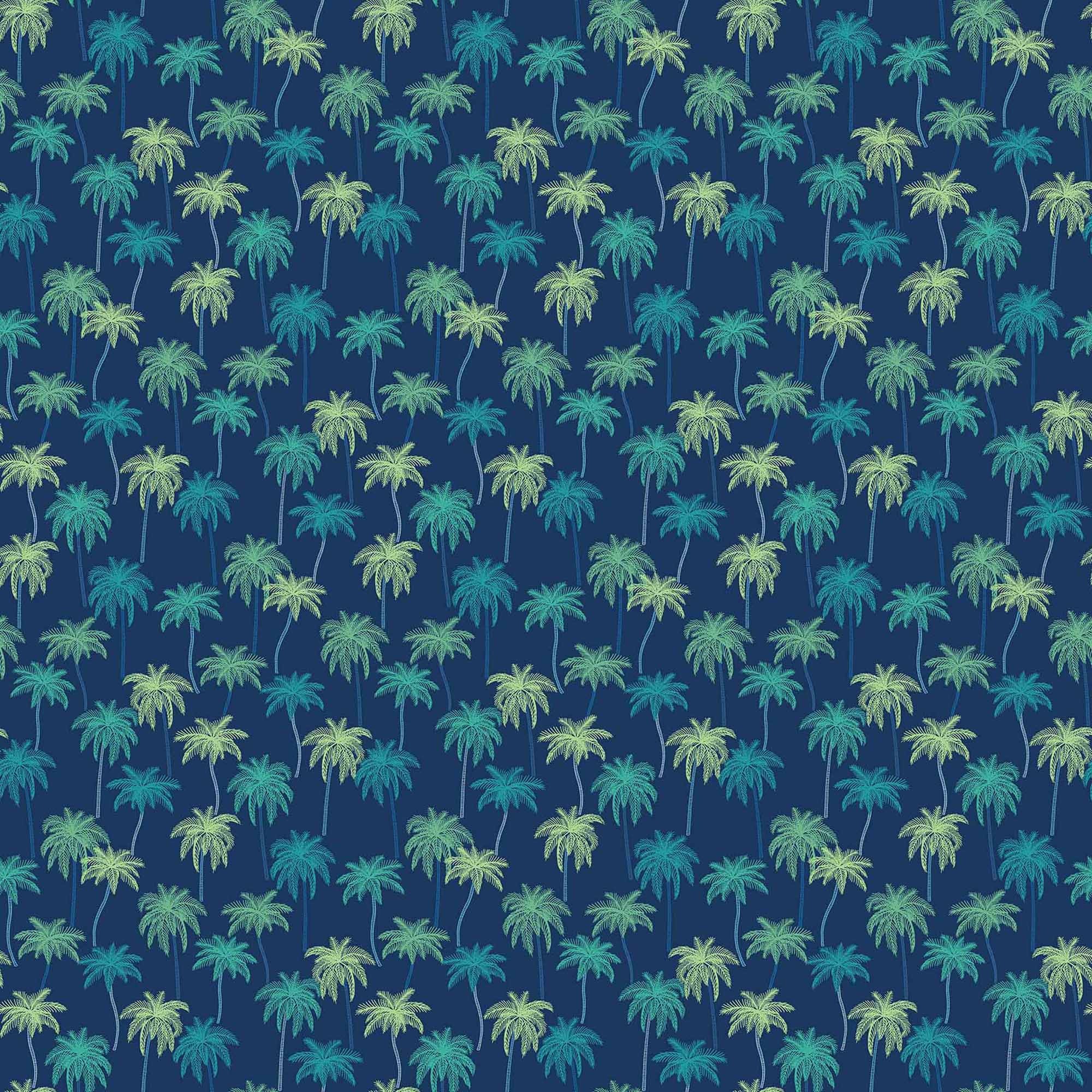 Oasis - Palm Trees Navy Fabric