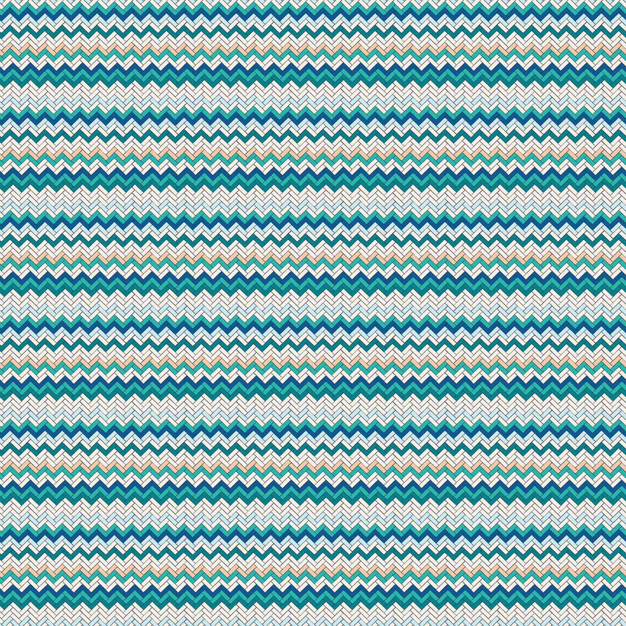 Oasis - Zig Zag Tiles Blush Multi Fabric