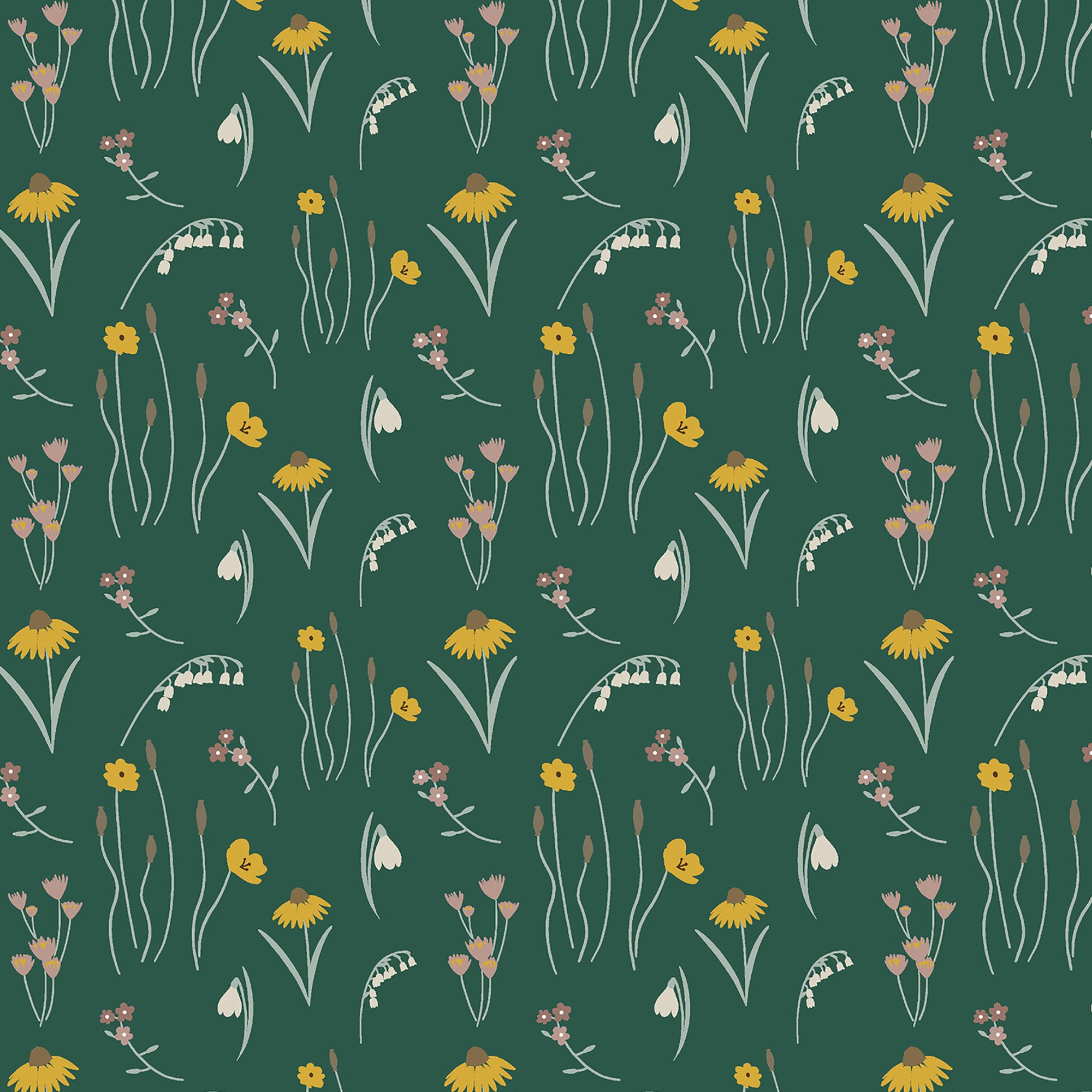 Pond Life - Mini Meadow Green Fabric