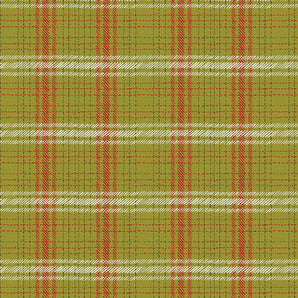 Happy Howlidays - Plaid Green Fabric